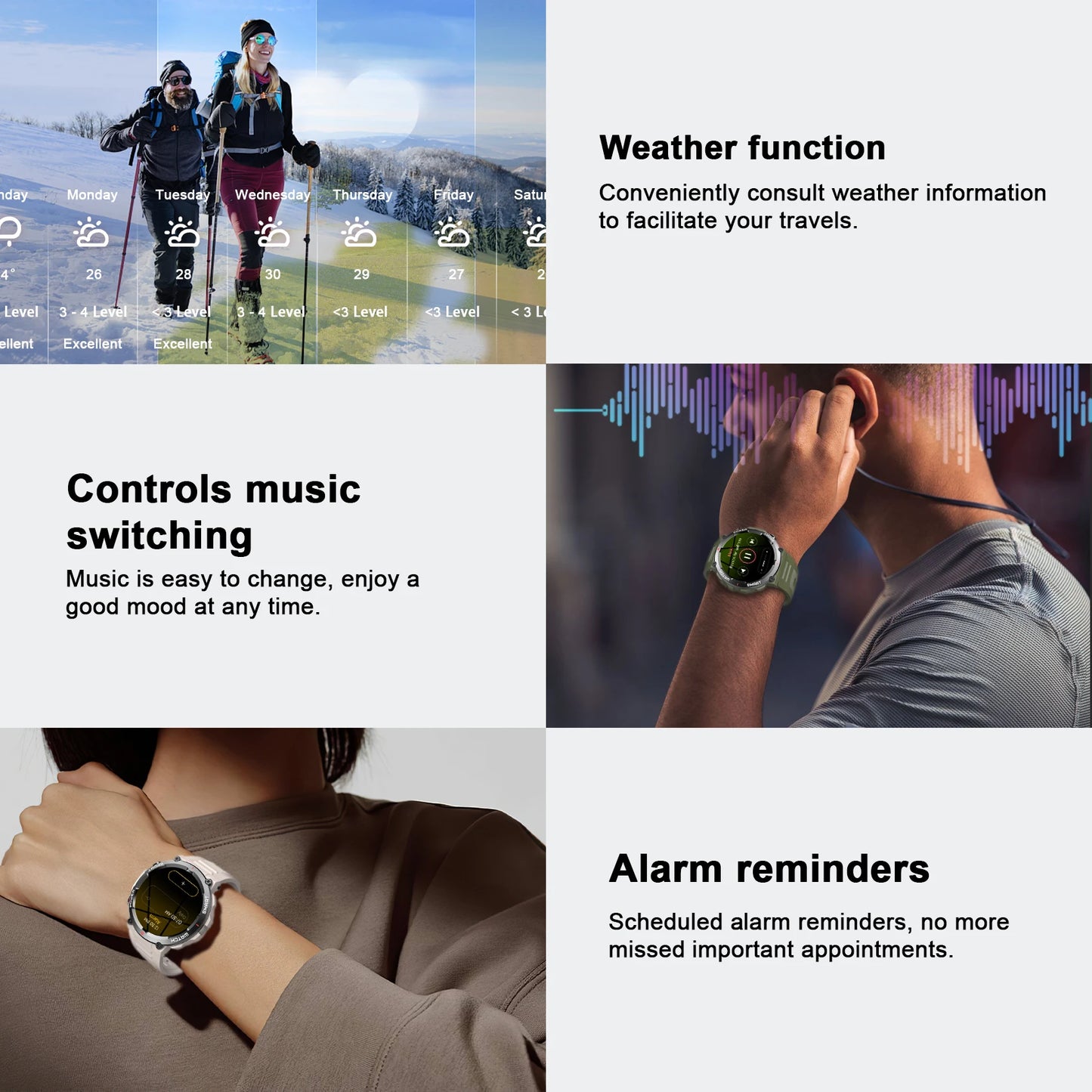 IOWODO Smartwatch for Men with Bluetooth Calling Outdoor Smartwatch Alloy Case 1.85-inch HD Full Touch Screen Fitness Watch