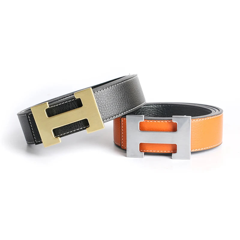 Luxury Brand Designer Pin Buckle H Belt Men High Quality Women Genuine Real Leather Dress Strap for Jeans Waistband Western Goth