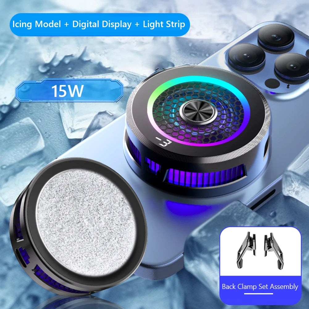 Magnetic & Back-clip Phone Cooler Semiconductor Refrigeration Cooling Mobile Phone Radiator Low Noise for iPad iPhone Android