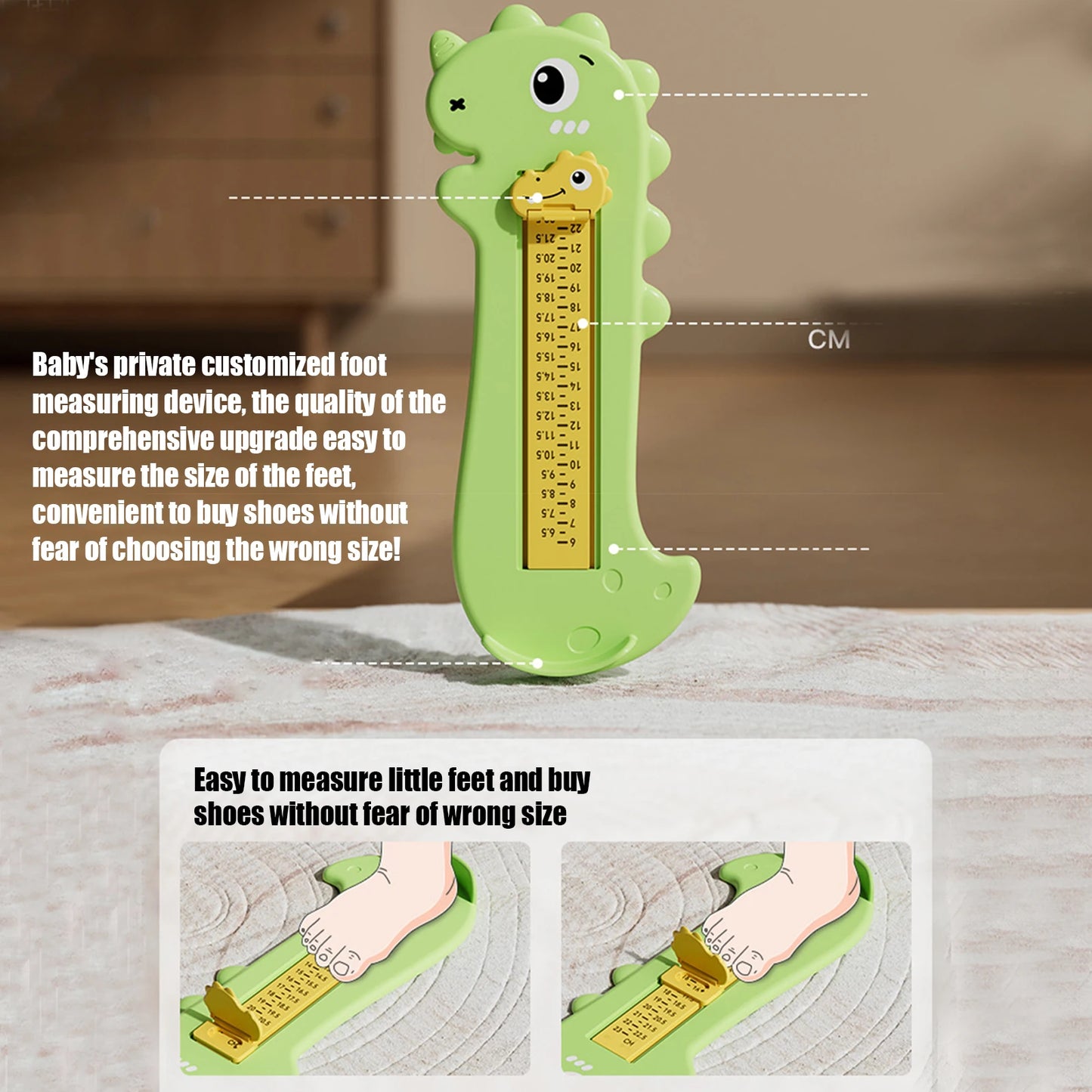 Babies Foot Measure Device Children Kids Foot Ruler Foot Length Measuring Device Portable Kid Shoe Measuring Ruler Gauge