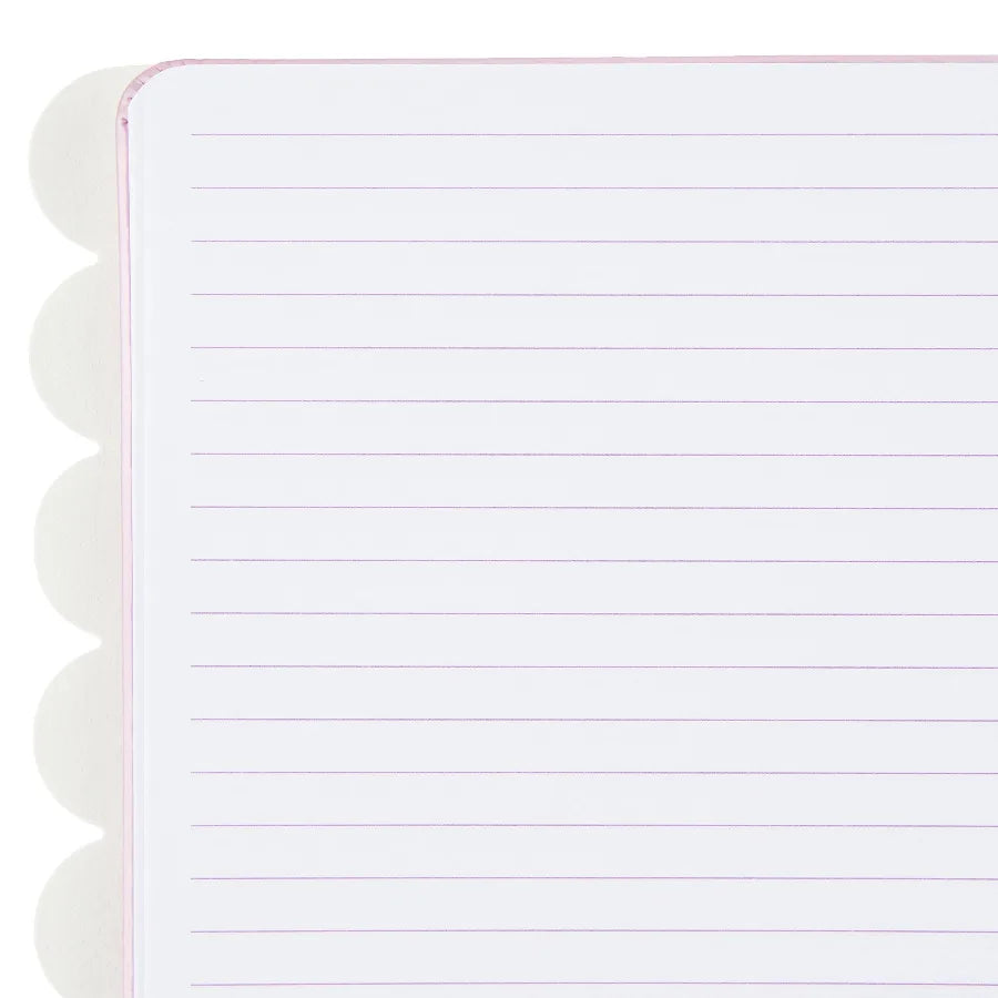 Mermaid Scale Journal, 200 Lined Paper Page Notebook, Purple PVC Cover