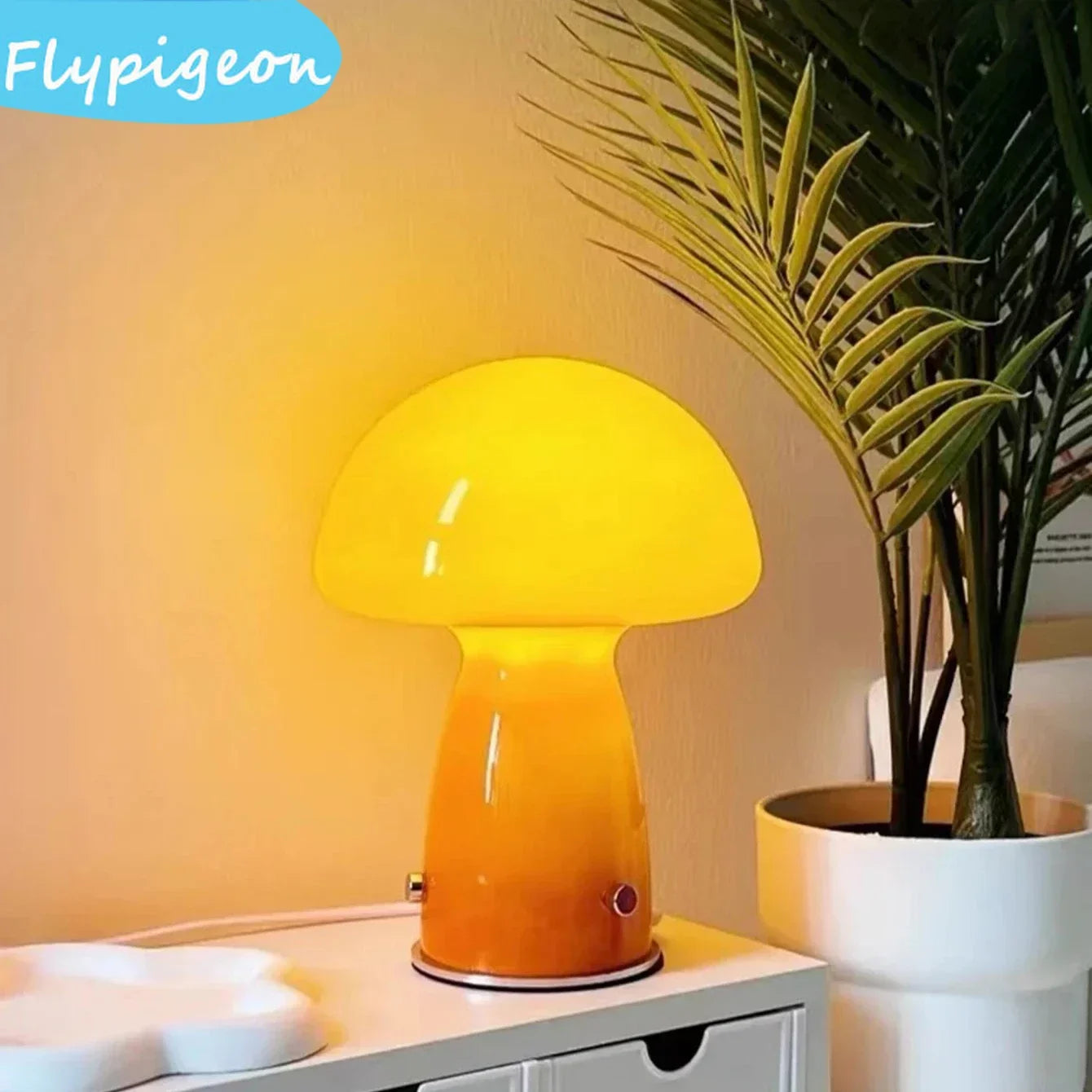 Nordic USB LED Mushroom Table Light Trichromatic Desk Light Eye Protection Night Light for Living Room Bedroom Bedside Decor
