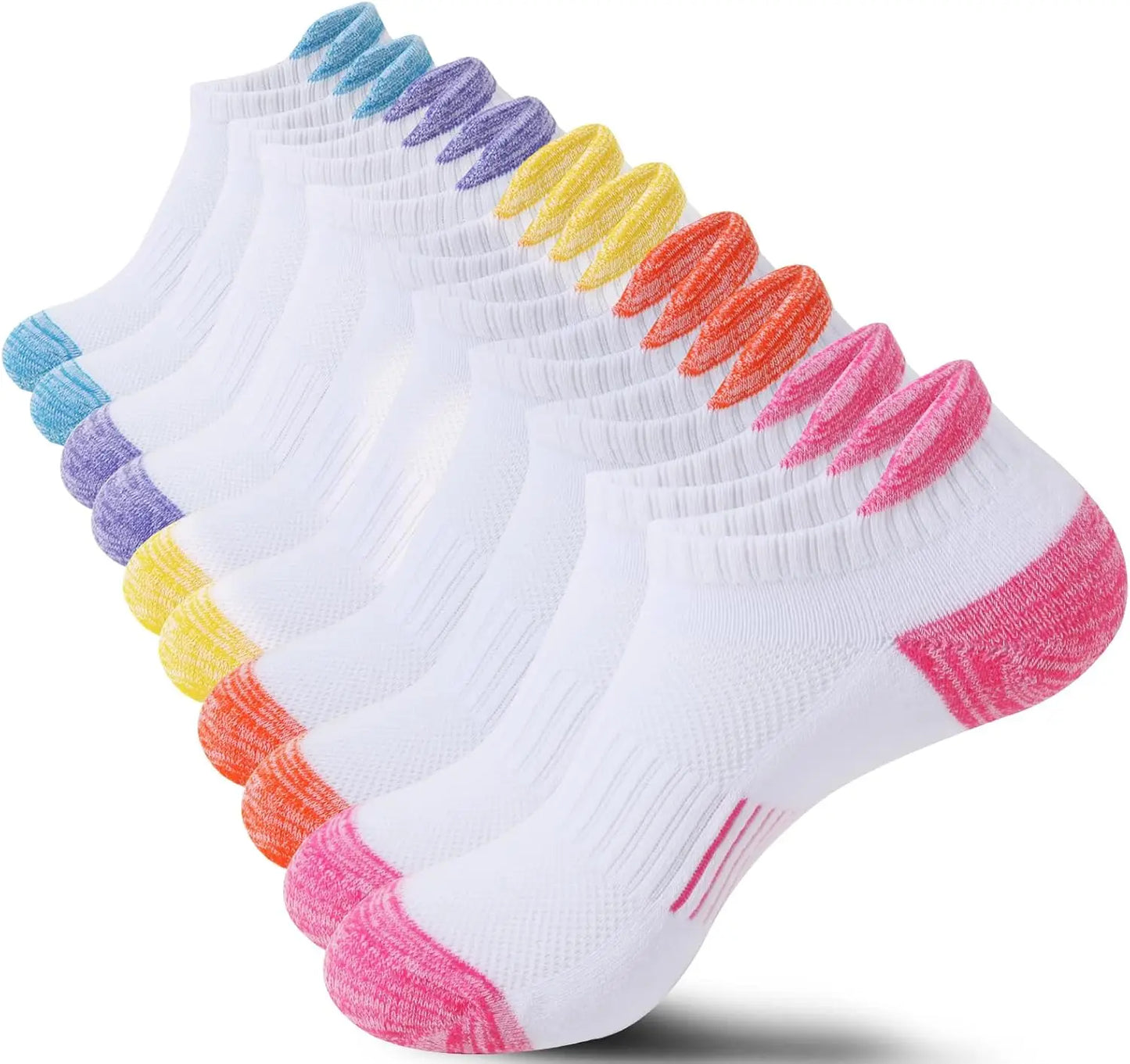 Running Ankle Socks for Women Athletic Cotton Cushioned 5-6 Pairs Workout No Show Socks Women