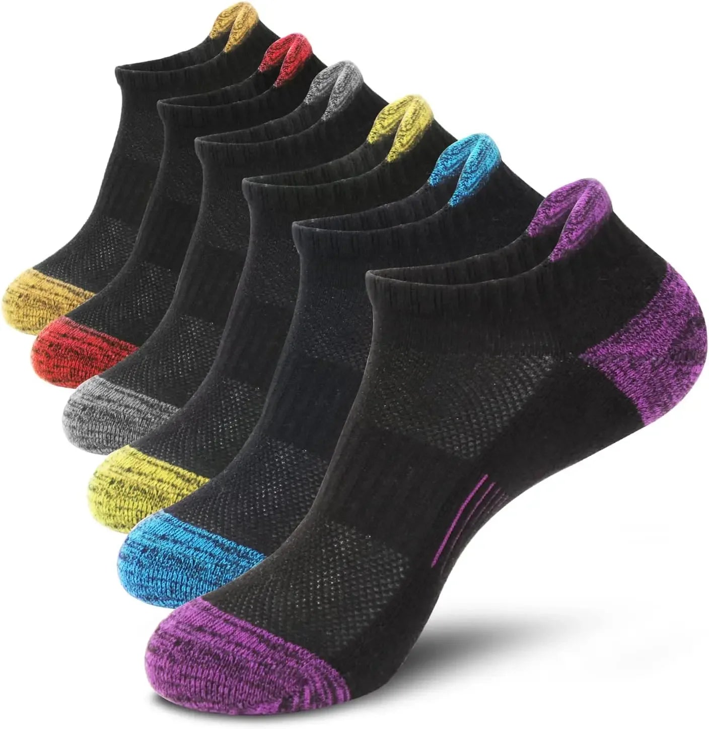 Running Ankle Socks for Women Athletic Cotton Cushioned 5-6 Pairs Workout No Show Socks Women