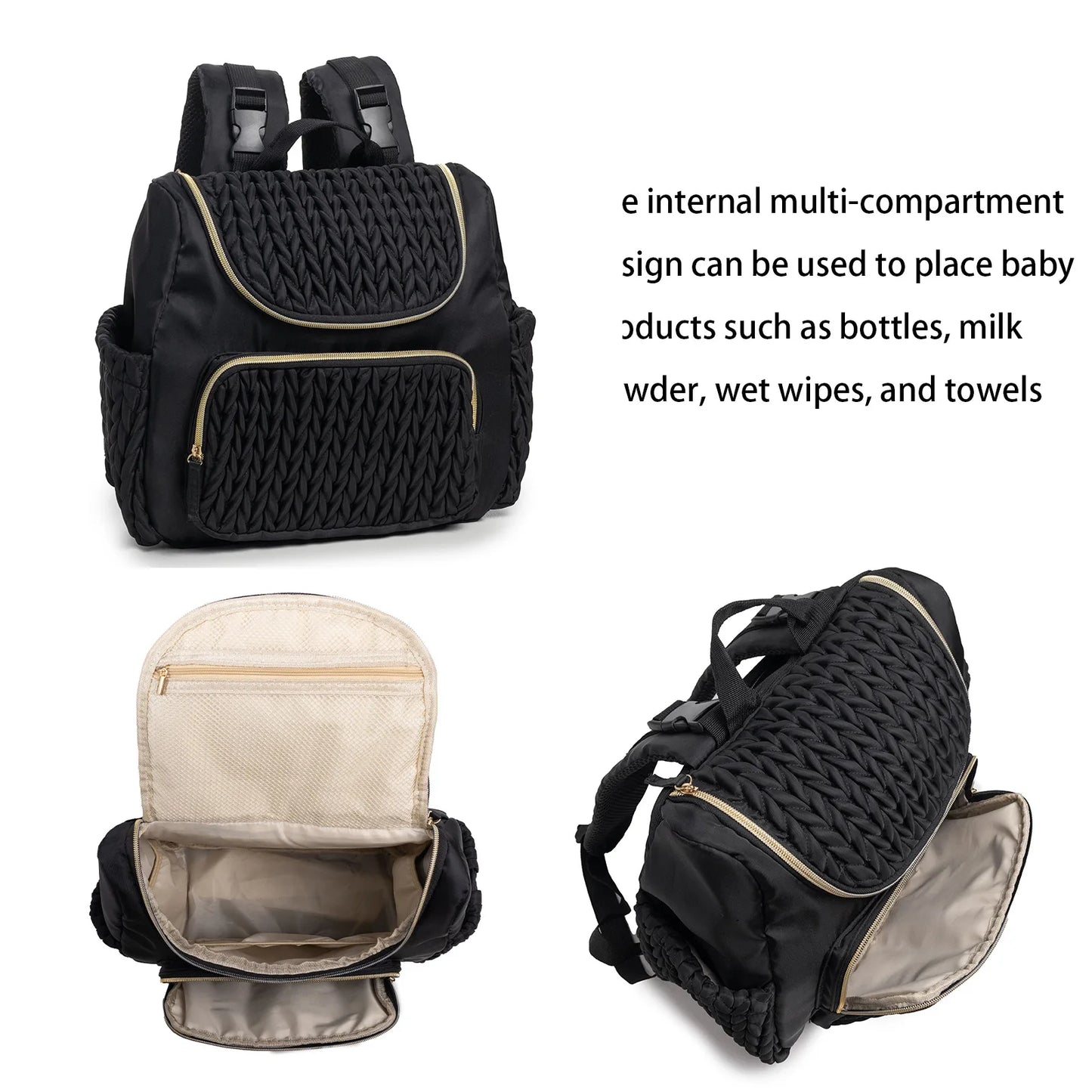 Nappy Backpack Diaper Bag Mummy Large Capacity Bag Mom Baby Multi-Function Waterproof Outdoor Travel Diaper Bags for Baby Care