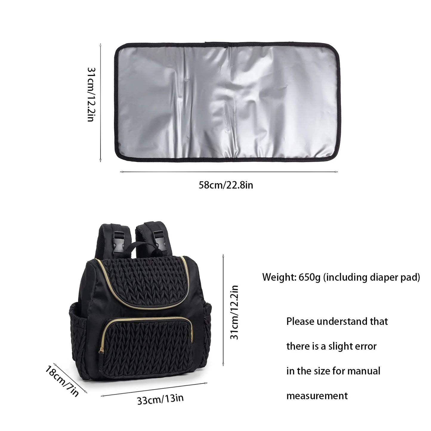 Nappy Backpack Diaper Bag Mummy Large Capacity Bag Mom Baby Multi-Function Waterproof Outdoor Travel Diaper Bags for Baby Care