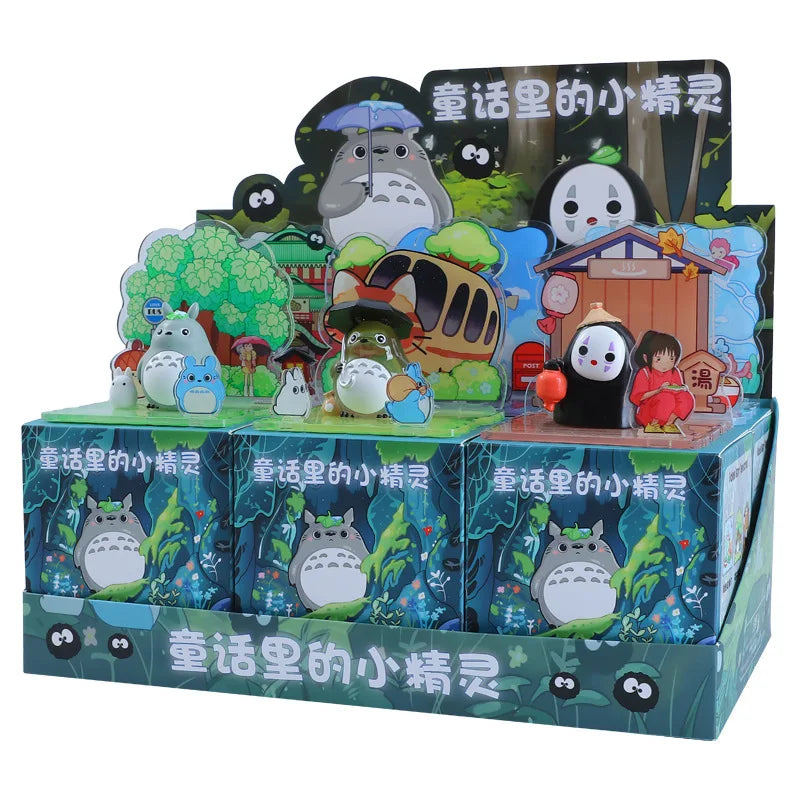 Anime Totoro Blind Box Hayao Miyazaki Fairy Tale Elves Mysterious Box Anime Model Kids Birthday Gift Bedroom Kawaii Home Decor