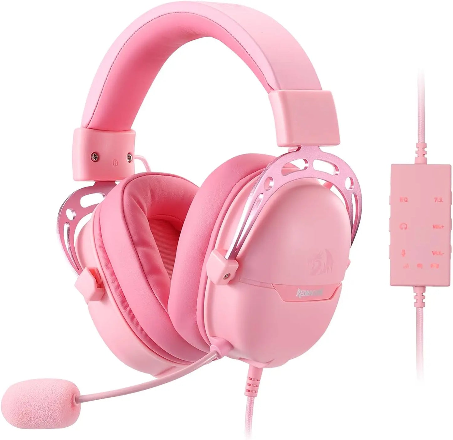 Redragon H376 Aurora Wired Gaming Headset, 7.1 Surround Sound Over-Ear Headphone w/40 MM Audio Drivers, Advanced EQ Mode
