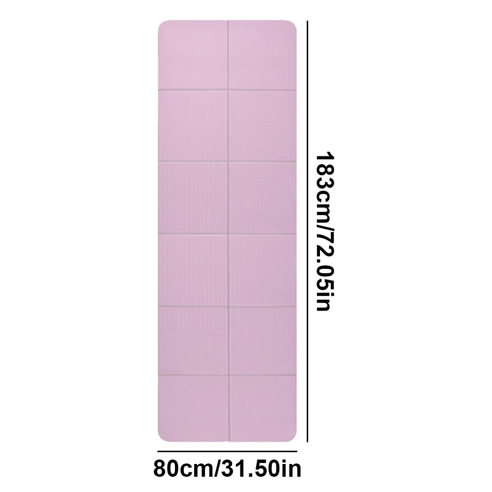 Foldable Yoga Mat Double Sided Shock Absorption Fitness Exercise Pad Non-Slip Yoga Pilates Mats Home Body Building Equipments