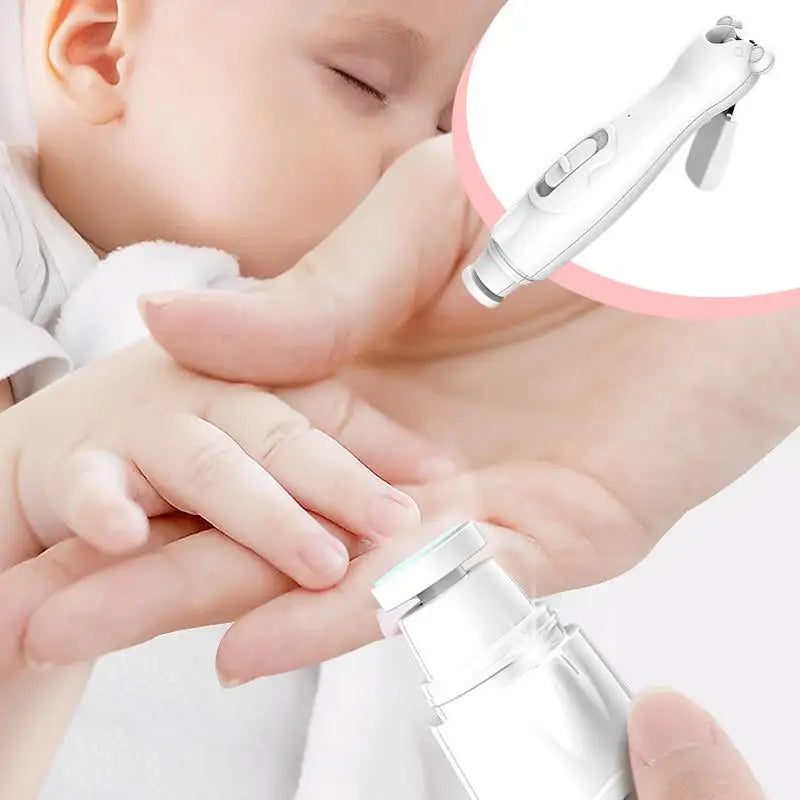 Baby Nail Trimmer Nail Clippers Toddler Nail Trimmer Nail Grinder Rechargeable With LED Lights Nail Clipper Nail Care Set For