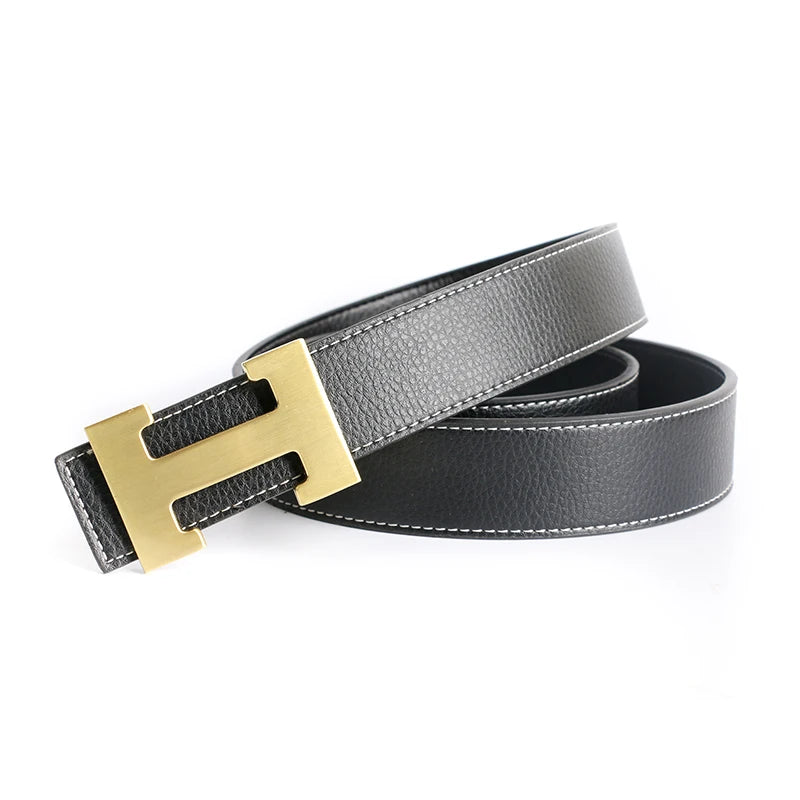 Luxury Brand Designer Pin Buckle H Belt Men High Quality Women Genuine Real Leather Dress Strap for Jeans Waistband Western Goth