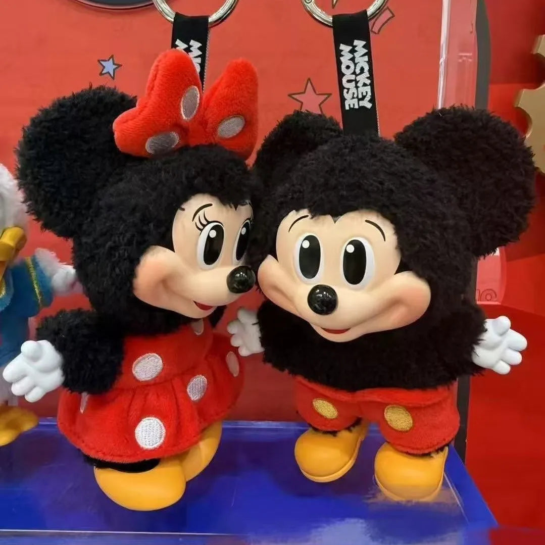 Genuine Pop Mickey Family Cute Together Keychain Series Blind Box Cute Vinyl Doll Anime Figure Decoration Customized Kid Gift