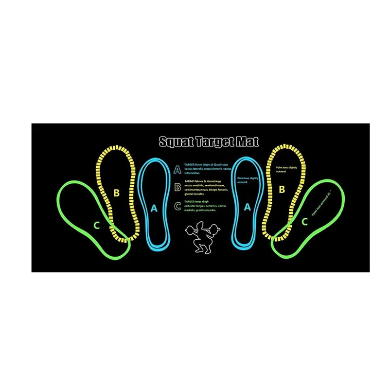 XSXS-Durable Squat Exercise Mat With Visual Step Positions And Knee Placement For Targeted Muscle Workouts