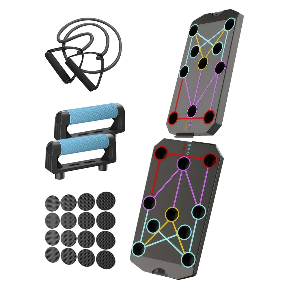 Folding Push-up Board Push-up Support Heavy Duty Portable Fitness Equipment Abdominal Enhancement Support for Strength Training