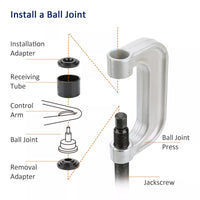 OMT Heavy Duty 4 in 1 Ball Joint Press U Joint Removal Tool Kit w 4x4 Drive Adapters