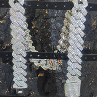 Drop Shipping 20mm Full Iced Out Men's Bling Hiphop Jewelry Cubic Zirconia Cuban Link Chain Gift for Men
