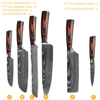 Professiona Japanese Chef Knife Kitchen Knives Santoku Slicing Utility Bread Meat Cleaver Butcher Stainless Steel Cooking Knife