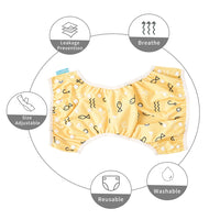 HappyFlute 3pcs Tropical Vacation Summer Print Reusable Adjustable Cloth Diapers Swimming Pool Pant Washable Nappy Cover