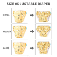 HappyFlute 3pcs Tropical Vacation Summer Print Reusable Adjustable Cloth Diapers Swimming Pool Pant Washable Nappy Cover