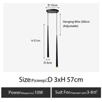 Bedroom bedside chandelier light luxury post-modern minimalist Nordic net red bar restaurant lighting long-line small chandelier