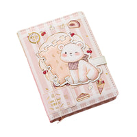 36k Notebook Cute Girl 112 Color Page with Magnetic Buckle Exquisite Hand Ledger Diary Student Stationery Notepad Creative gifts