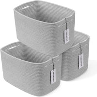 Cotton Rope storage Basket Bins Woven Basket for Organizing Shelves Rectangle Decorative Baskets For storage