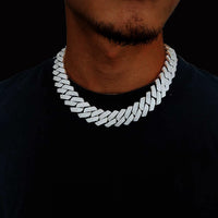 Drop Shipping 20mm Full Iced Out Men's Bling Hiphop Jewelry Cubic Zirconia Cuban Link Chain Gift for Men