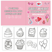 Sweet Hearts Cartoon Doodle Children's Coloring Book 40 Favorite Coloring Books for Party and Holiday Kids