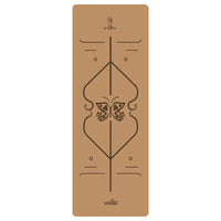2025 New Cork & Natural Rubber Luxury Yoga Mat with Laser-Engraved Alignment Lines - Shock Absorption, Anti-Slip, Noise Reductio