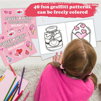 Sweet Hearts Cartoon Doodle Children's Coloring Book 40 Favorite Coloring Books for Party and Holiday Kids