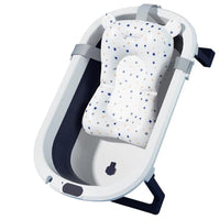 Foldable Baby Bathtub Multifunctional Infants Toddlers 0-36 Months Portable Travel Baby Tub With Newborn Cushion Anti-Skid Pad