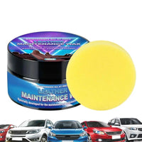 Car Leather Maintenance Cream 100g Leather Care Cleaning Paste with Sponge Restorer Wax For Home Furniture Automotive Interiors