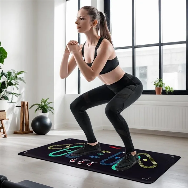 XSXS-Durable Squat Exercise Mat With Visual Step Positions And Knee Placement For Targeted Muscle Workouts