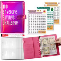 100 Envelope Challenge Binder Easy and Fun Way to Save  Savings Challenges Binder Budget Binder with Cash Envelopes