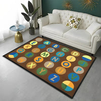 ABC Early Education Cartoon Kids Playroom Alphabet Children Crawling Area Rug,Carpet for Living Room Bedroom Sofa,Non-slip Mat