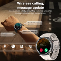 IOWODO  Smartwatch for Men with Bluetooth Calling Outdoor Smartwatch Alloy Case 1.85-inch HD Full Touch Screen Fitness Watch