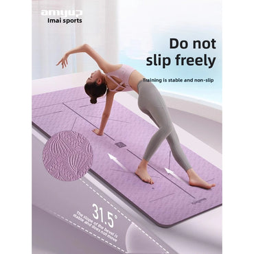 2025 Double Tpe Yoga Mat With Position Line Thickened Anti Slip Jump Rope Mat Widening Fitness Mat Home Yoga Mat
