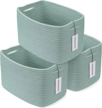 Cotton Rope storage Basket Bins Woven Basket for Organizing Shelves Rectangle Decorative Baskets For storage