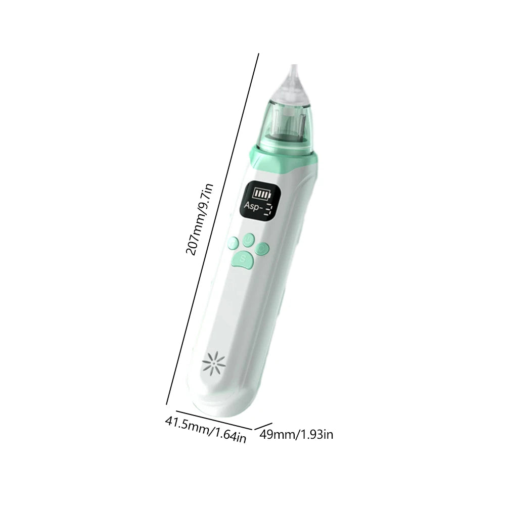 Electric Nasal Mucus Suction Rechargeable Infant Nasal Aspirator with 3 Silicone Nozzles 3 Suction Levels for Newborns Toddlers