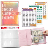 100 Envelope Challenge Binder Easy and Fun Way to Save  Savings Challenges Binder Budget Binder with Cash Envelopes