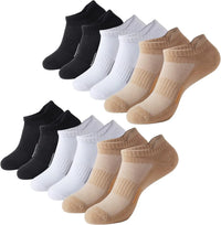 Running Ankle Socks for Women Athletic Cotton Cushioned 5-6 Pairs Workout No Show Socks Women