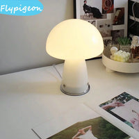 Nordic USB LED Mushroom Table Light Trichromatic Desk Light Eye Protection Night Light for Living Room Bedroom Bedside Decor