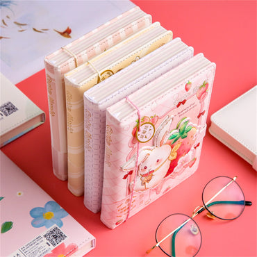 36k Notebook Cute Girl 112 Color Page with Magnetic Buckle Exquisite Hand Ledger Diary Student Stationery Notepad Creative gifts