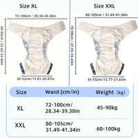 Ice Silk Adult Cloth Disaper Waterproof Old Man's Diaper Pants Reusable Diapers Trouser Pocket Anti-leak Breathable Nappy Pads