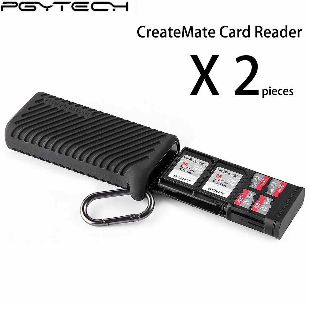 PGYTECH CreateMate High-Speed Card Reader & Case SD TF SIM Dual Slot Data Transfer Memory Card USB 3.1 Type-C For Cameras/phone