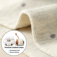 6 Pairs Women's Ruffle Socks,Casual Ankle Breathable Cool Knit Cotton Cute Polka Dot Dress Crew Socks