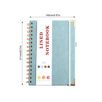 A5 Lined Notebook Spiral Journal Portable Hardcover Notebook Multi-Function Loose-leaf Notebook for Working Note Taking