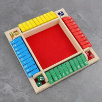 AIUAZA 1 Set Drinking Games, Wooden Board Game For 1-4 Players, Classic Family Game With 8pcs Dices, gaming gift