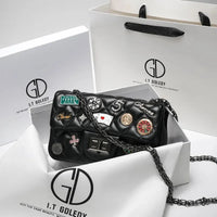Hong Kong ITGDLEDY Genuine Leather Luxury Brand Women's Crossbody Bag New 2021 Single Shoulder Small Bag Chain Strap Bag