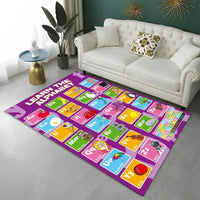 ABC Early Education Cartoon Kids Playroom Alphabet Children Crawling Area Rug,Carpet for Living Room Bedroom Sofa,Non-slip Mat